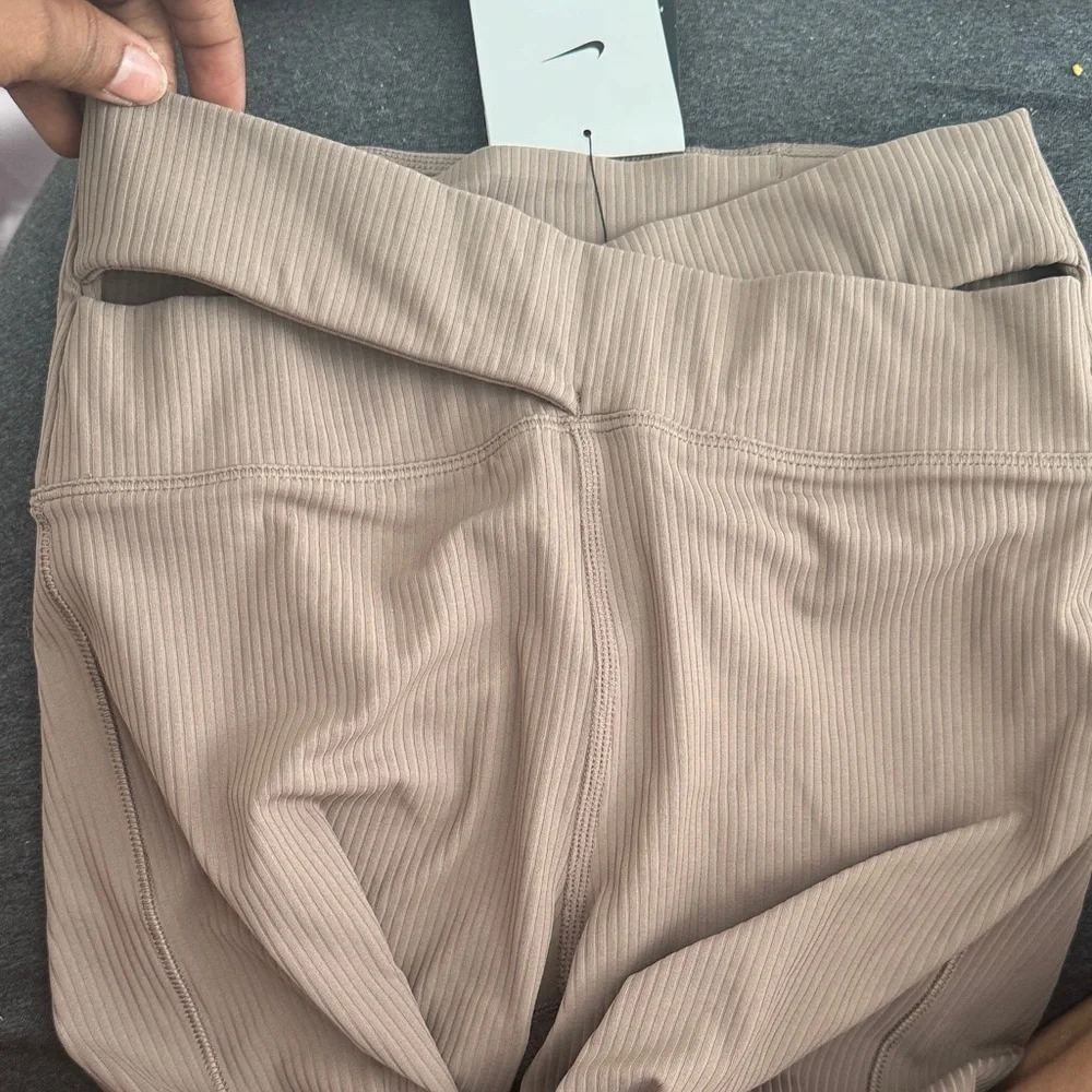 NWT Nike Zenvy Rib Women's Gentle-Support High-Waisted Flared Leggings XS